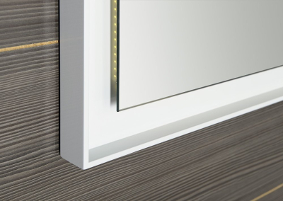 Sapho FLUT zrcadlo s LED podsvícením 90x70cm, bílá FT090