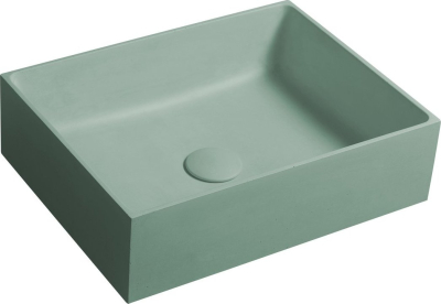 Sapho FORMIGO betonové umyvadlo na desku, 47, 5x36, 5cm, zelená mat FG123