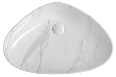 Sapho DALMA keramické umyvadlo na desku, 58, 5x39 cm, carrara MM217