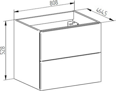 Mereo Aira, koupelnová skříňka s keramickým umyvadlem 81 cm, bílá CN711