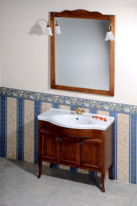 Sapho RETRO zrcadlo v dřevěném rámu 89x115cm, buk 1679