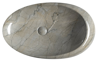 Sapho DALMA keramické umyvadlo na desku, 68x44 cm, grigio MM313