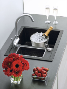 Granitový dřez Sinks CRYSTAL 615.1 Metalblack+ENIGMA S GR CR615174ENSGR74