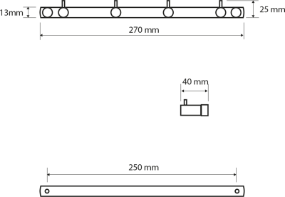 Sapho X-ROUND E čtyřháček, chrom XR204