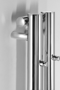 Sapho PILON otopné těleso 122x1800mm, se dvěma háčky pro ručník, chrom IZ123T