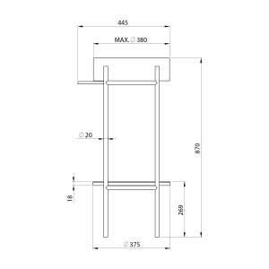 Sapho PUNO podstavec s umyvadlem 375x870x448xmm, zlato mat SKA380-5-01