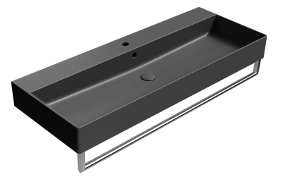 GSI KUBE X keramické umyvadlo 120x47cm, černá mat 9424126