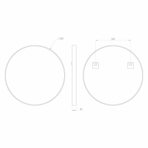 Sapho NOTION kulaté zrcadlo v rámu ø 60cm, zlato mat NT600G