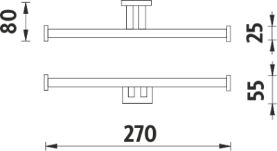 Nimco KEIRA Držák na toaletní papír dvojitý KE 22055MD-26