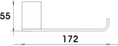 Nimco KIBO černá Držák na toaletní papír Ki-14055g-90
