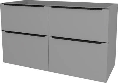 Mereo Mailo, koupelnová skříňka 121 cm, černé madlo, Multidecor, Šedý Supermat CN593SBSEDA