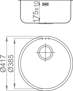 Nerezový dřez Sinks MITHUS 417 V 0,6mm leštěný RDMIL4176V