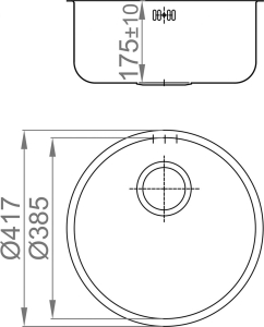 Nerezový dřez Sinks MITHUS 417 V 0,6mm leštěný RDMIL4176V