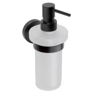 Sapho X-ROUND BLACK dávkovač mýdla 230ml, mléčné sklo, černá mat XR101B