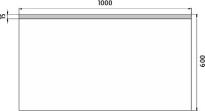 Nimco OBDELNÍKOVÁ - OSTRÉ ROHY LED zrcadlo 1000x600 ZP 8004