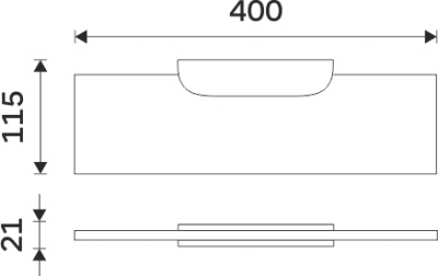 Nimco NIKAU černá Police, 40 cm NKC 30091B-40-90