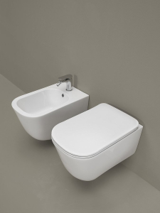 Kerasan TRIBECA závěsná WC mísa, Rimless, 35x54cm, bílá 511401