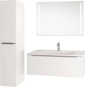 Mereo Mailo, koupelnová skříňka s keramickým umyvadlem 121 cm, dub Riviera, chrom madlo CN528