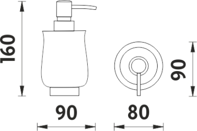Nimco LADA Dávkovač tekutého mýdla, pumpička plast 1031LA-26