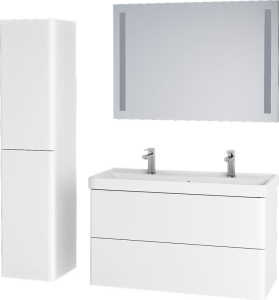 Mereo Siena, koupelnová skříňka s umyvadlem z litého mramoru 101 cm, černá mat CN442M2