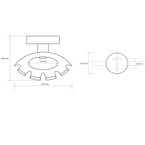 Sapho X-ROUND BLACK držák kartáčků, černá mat XR901B
