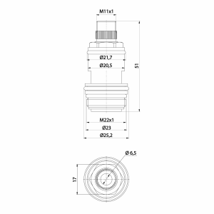 Aqualine Přepínač kartuše ND5586-02