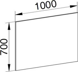 Mereo Zrcadlo 1000x700x20 mm CN694