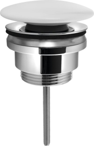 Sapho Umyvadlová výpust 5/4“, click-clack, keramická zátka, 5-65mm, bílá CV1110C