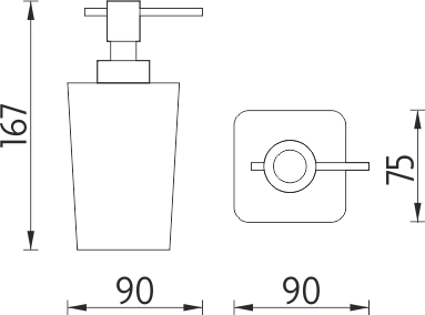Nimco ELI Dávkovač tekutého mýdla, pumpička plast EL 3031-55