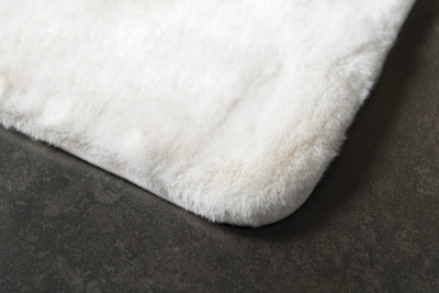 Gedy FUZZY koupelnová předložka, 50x80cm, 100% polyester, protiskluz, bílá 96FY508002