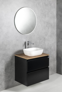 Aqualine ALTAIR umyvadlová skříňka 86, 5x60x45cm, černá mat AI690