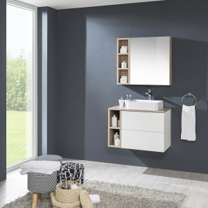 Mereo Aira, koupelnová galerka 80 cm, zrcadlová skříňka, dub Halifax CN717GH