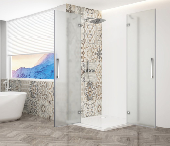 Gelco TRINITY CHROME obdélníkový sprchový kout 1200x1000mm, rohový vstup, matné sklo GT2210-12M-CH