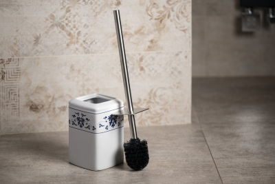 Gedy CIXI WC štětka na postavení, porcelán, bílá/modrá CX3389