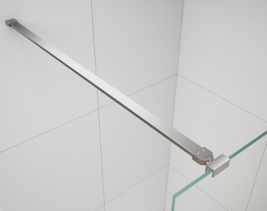 Polysan ESCA CHROME jednodílná sprchová zástěna do prostoru, kouřové matné sklo, 1400 mm ES1414-05