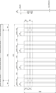Sapho SILVANA otopné těleso 500x972mm, černá mat IR164B
