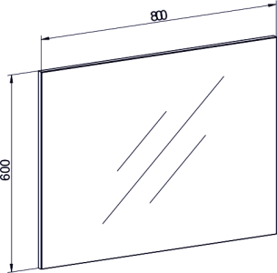 Mereo Zrcadlo 60x80x2 cm CN690