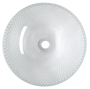 Sapho PUKETA skleněné gravírované umyvadlo na desku Ø 42 cm, čirá TY165