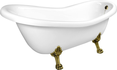 Polysan RETRO volně stojící vana 167, 5x76x71cm, nohy bronz, bílá 42132