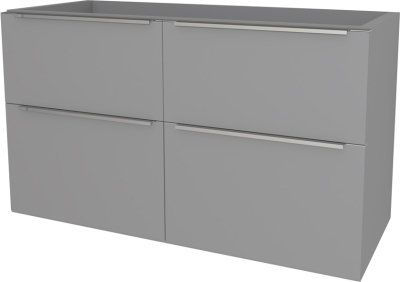 Mereo Mailo, koupelnová skříňka 121 cm, chrom madlo, Multidecor, Šedý Supermat CN593SSEDA