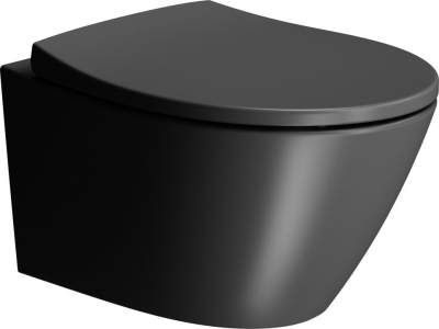 GSI MODO závěsná WC mísa, Swirlflush, 37x52cm, černá dual-mat 981626