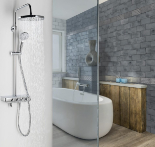 Aqualine FARRAO sprchový sloup s baterií a napouštěním, chrom SL450