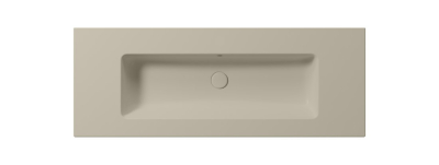 GSI PURA keramické umyvadlo Slim 122x46cm, bez otvoru, creta mat 8887008