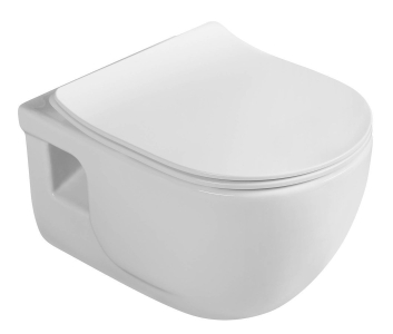 Sapho BRILLA CLEANWASH závěsná WC mísa s bidetovou sprškou, Rimless, 36, 5x53cm, bílá 100612