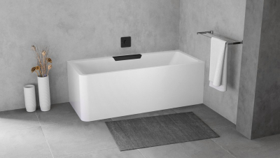 Polysan CASCATA R MONOLITH obdélníková vana 180x80x60cm, kaskáda černá 73836MR.102