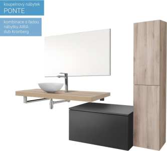 Mereo Ponte, koupelnová skříňka 70 cm, Multidecor, White Loft Pine CN291WLP1
