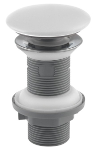Isvea Umyvadlová výpust 5/4“, click-clack, keramická zátka, 20-70mm, bílá mat 38TP0166I