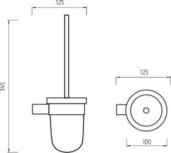 Nimco BORMO Toaletní WC kartáč BR 11094WN-26