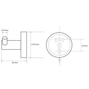 Sapho X-ROUND WHITE dvojháček, bílá mat XR202W