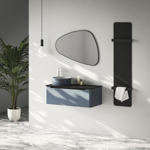 Sapho TABELLA otopné těleso 370x1590 mm, černá mat MI1539